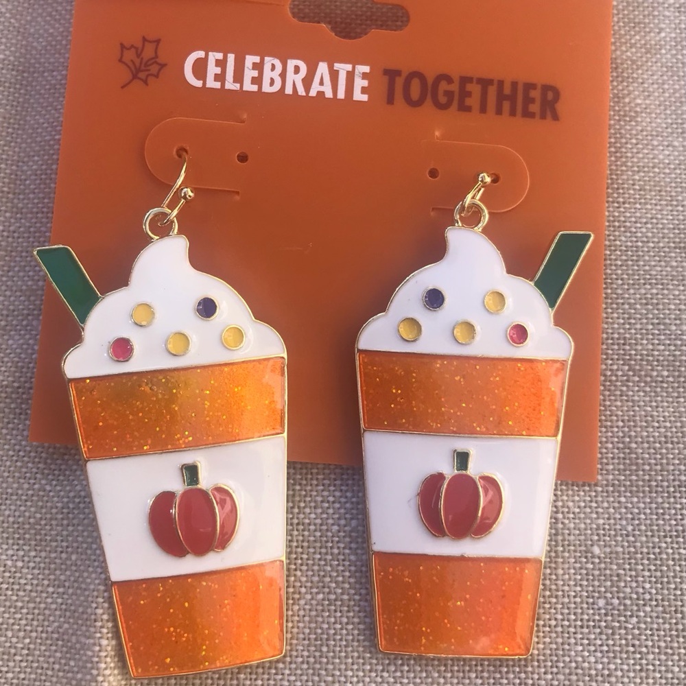 NEW  Pumpkin Spice Latte Earrings